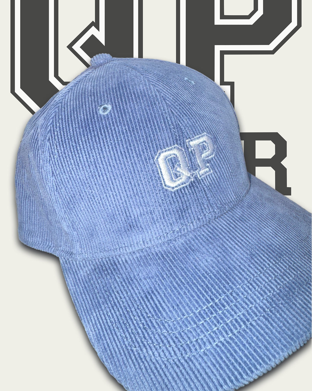 QP Cord Cap hellblau