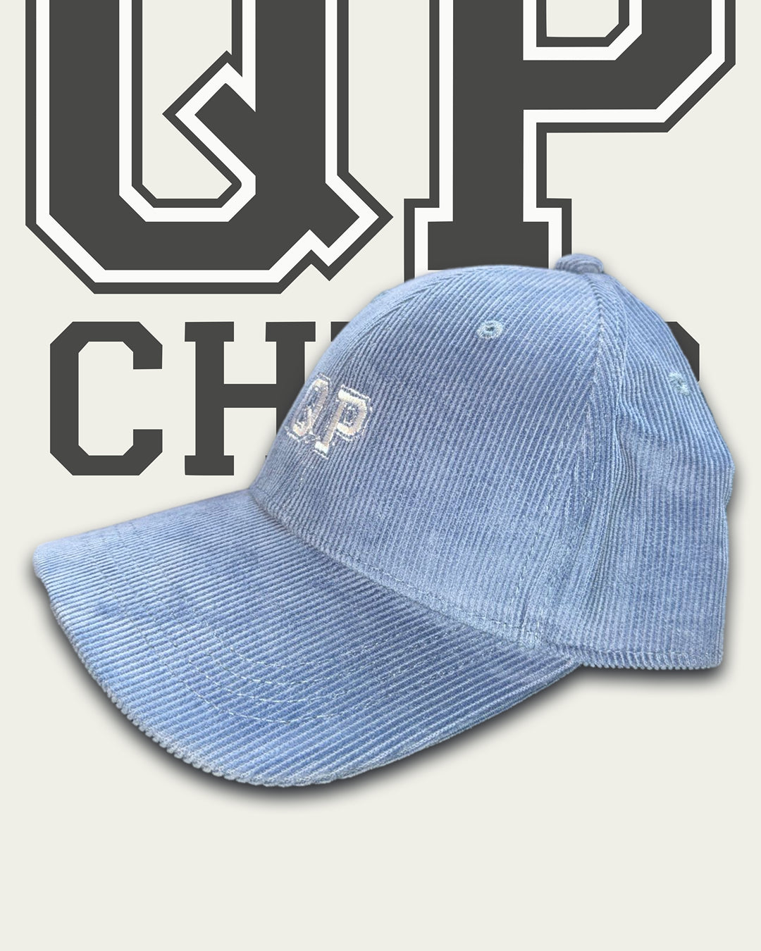 QP Cord Cap hellblau