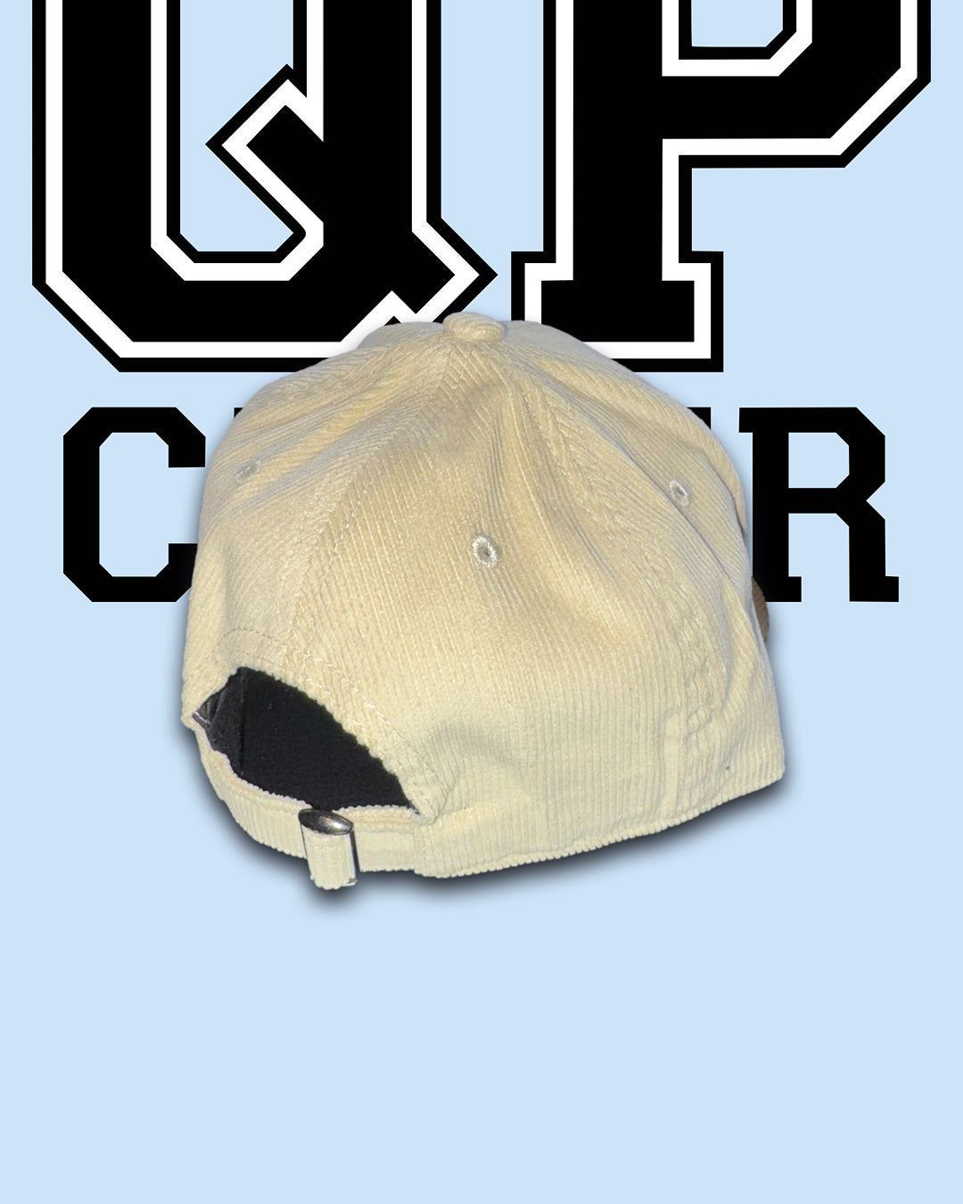 QP Cord Cap creme/schwarz