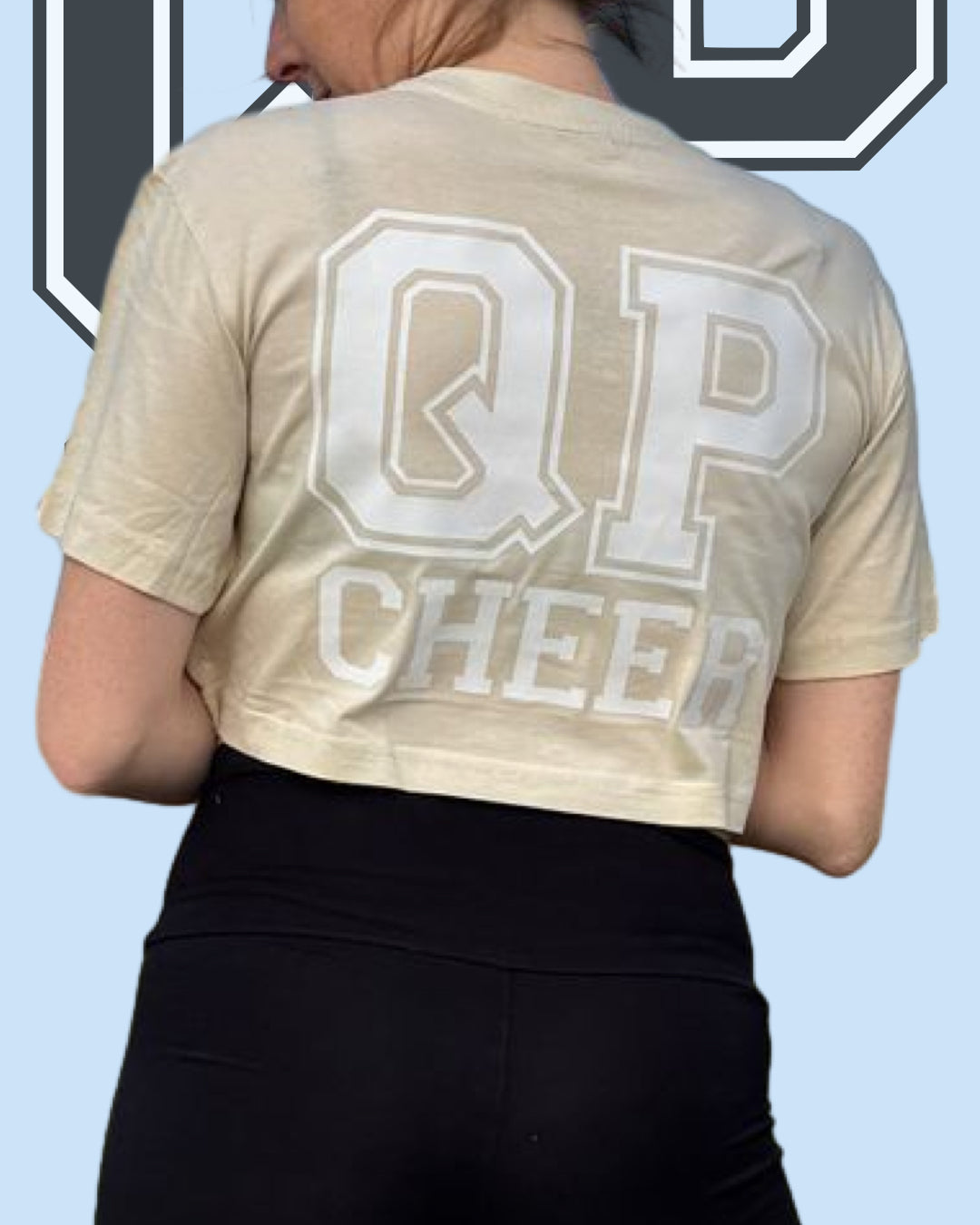 QP oversized cropped Shirt sandfarben